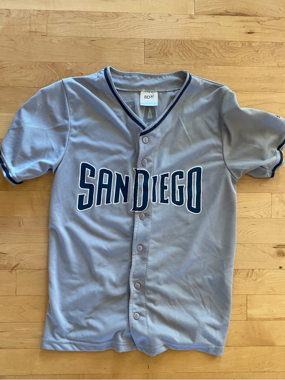 Kids San Diego Padres Solarte Jersey - Light Gray with Navy Trim